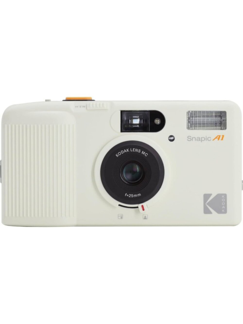 Reusable 35mm Film Camera - Lightweight, Compact, 2-Zone Focus, Ivory White
